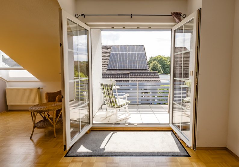 Blick aus dem Wohnzimmer